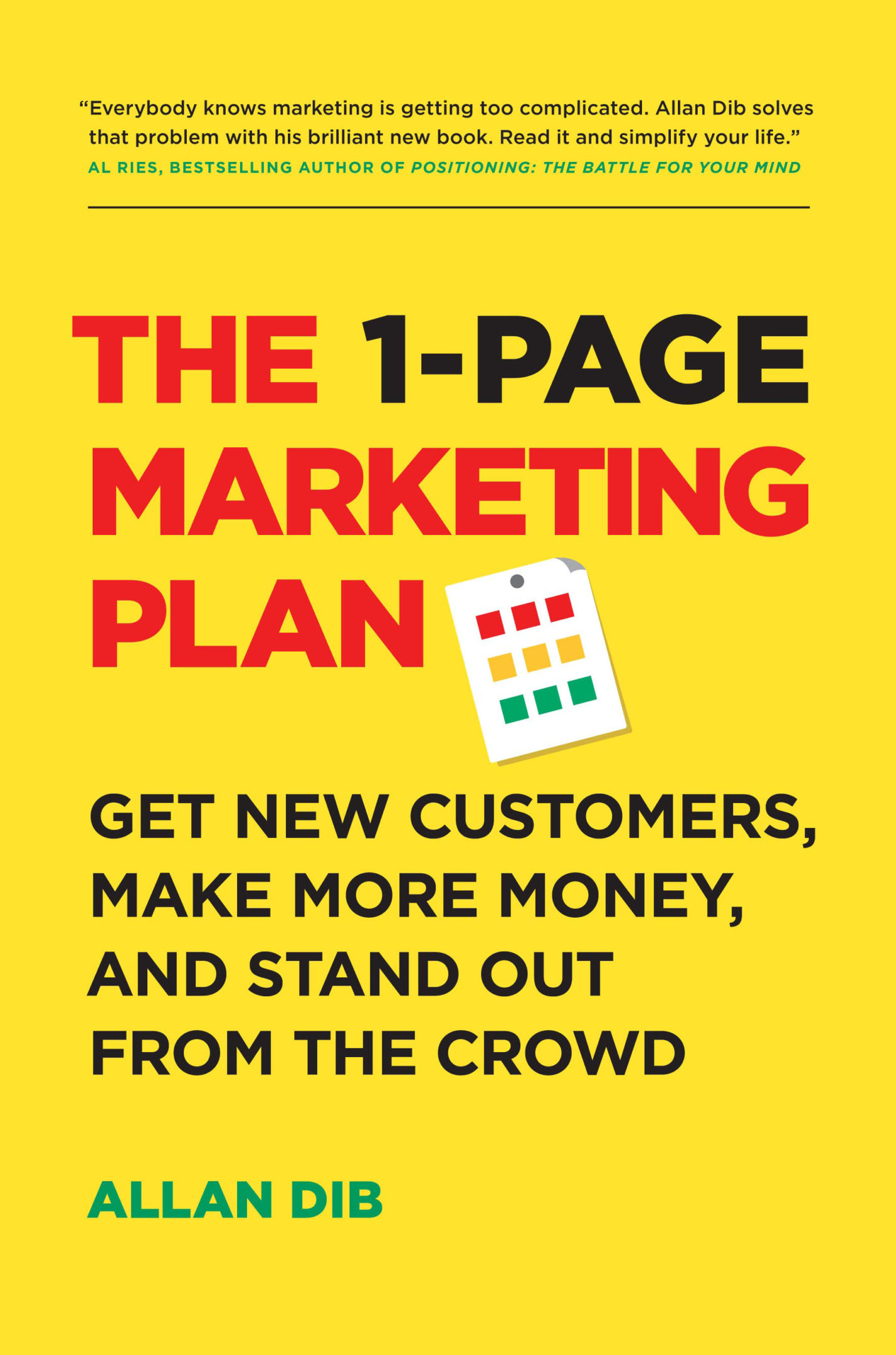 1-Page Marketing Plan - buy the book